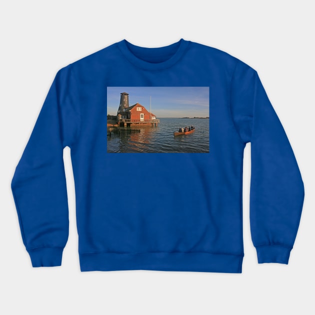 Arriving at Langstone Mill, November 2022 Crewneck Sweatshirt by RedHillDigital